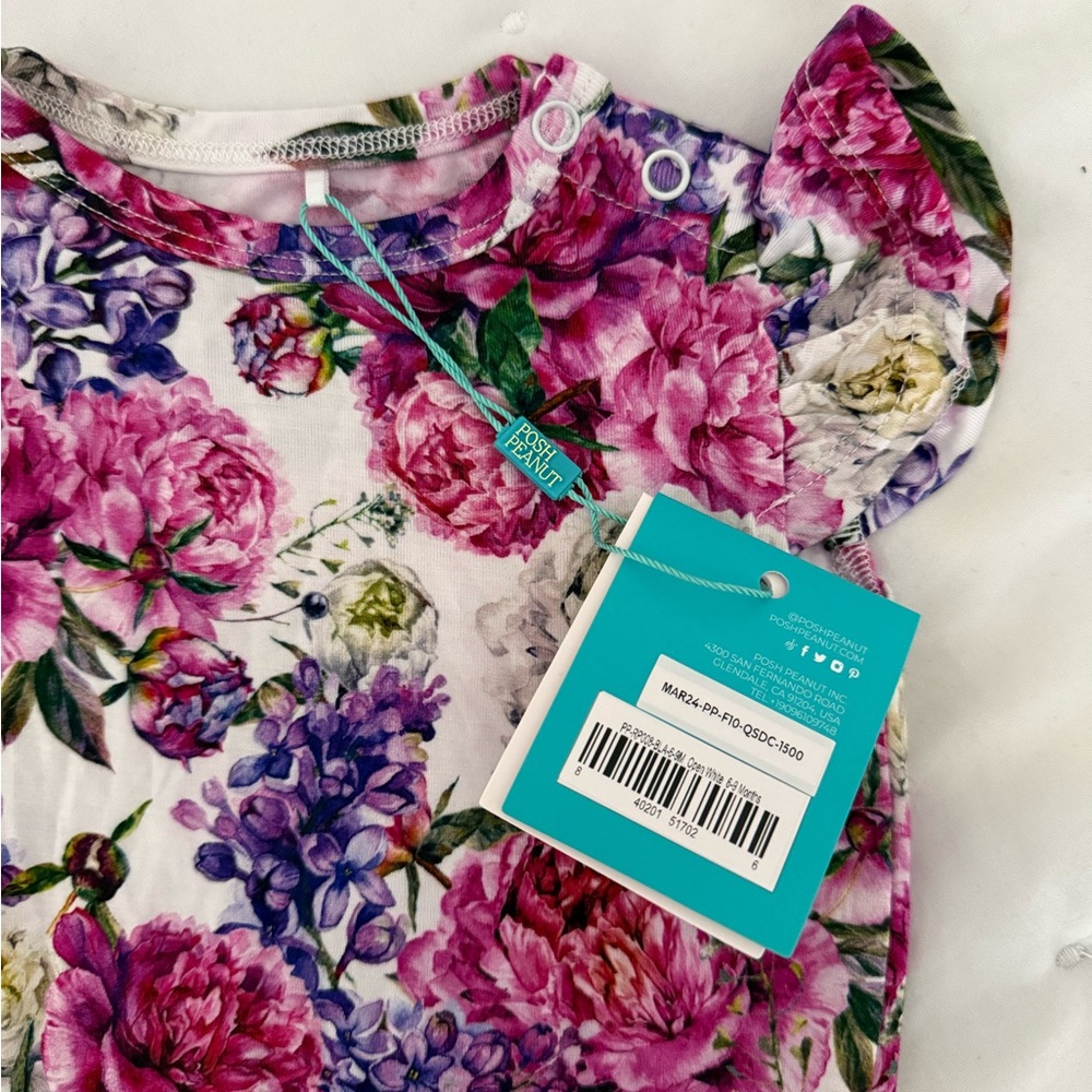 Posh Peanut Pink and Purple Floral Footies